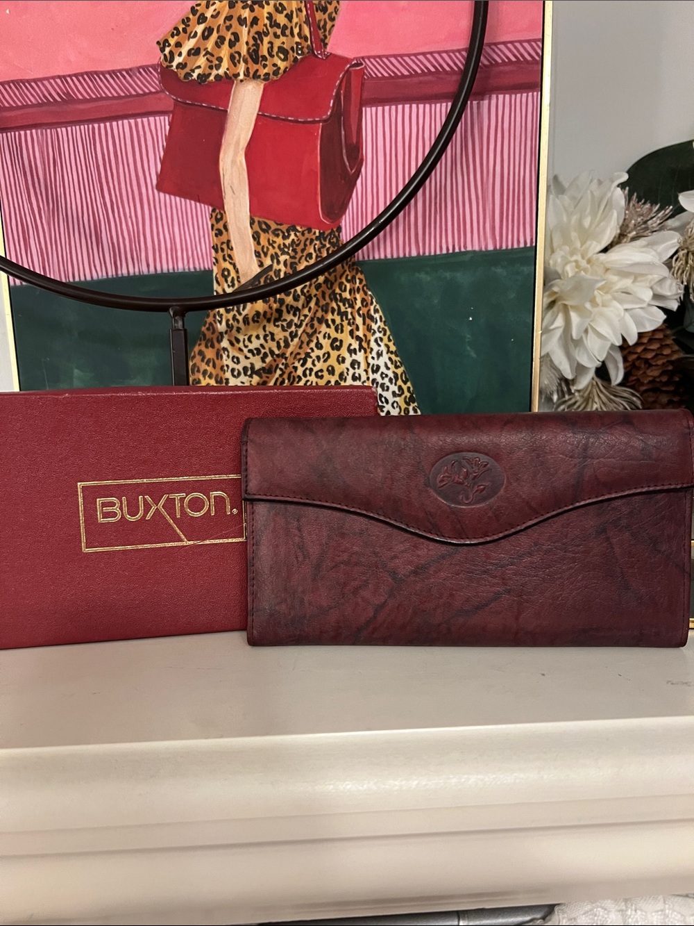 Buxton Burgundy Leather Wallet